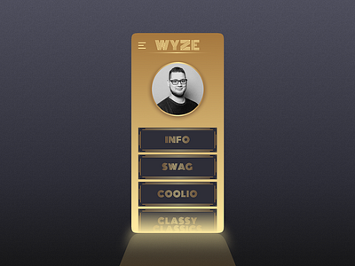 Daily UI #006: User Profile 006 app application branding classy clean daily ui 006 dailyui design gold icon logo minimal mobile profile typography ui user profile vector webapp