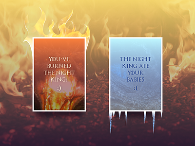 Daily UI #011: Flash Messages 011 application babies branding daily challange daily ui 011 dailyui design figma fire flash flash message game of thrones got ice message night king ui vector