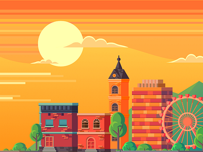 City in the Sunset