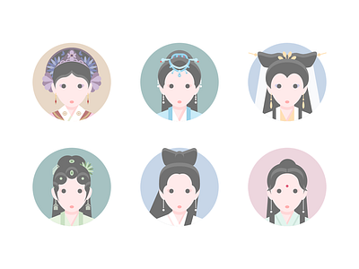 Ancient Chinese Costume Icon Ver.1 ancient chinese costume cute girl icon style