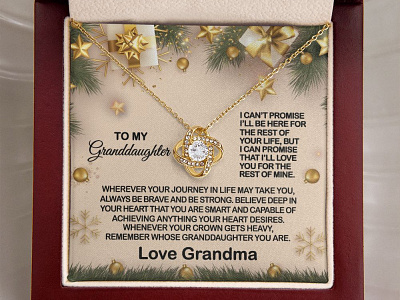 Christmas Present For Granddaughter adobe illustrator adobe photoshop christmas message card gearbubble granddaughter design graphic design illustration message card present from grandma shineon message card