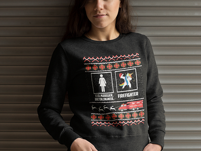 Firefighter ugly christmas on sale sweater