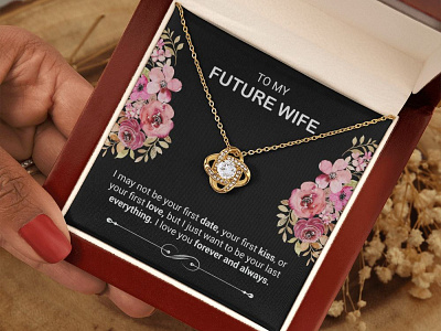 Present For Future Wife adobe illustrator adobe photoshop couple gift future husband future wife gearbubble graphic design love knot necklace message card present for future wife shineon shineon message card ui valentin day valentine day gift