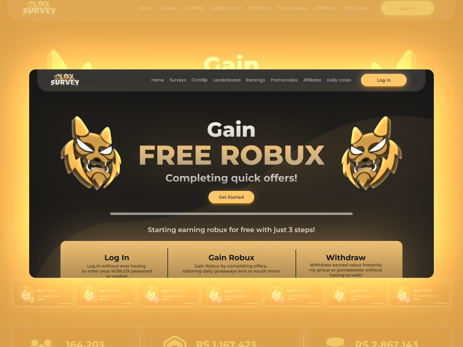 Bloxsurvey.com Robux, How to Earn Robux on Roblox fo Free 