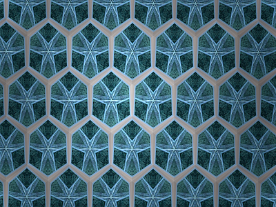 Dark Green Cube Geometric Pattern Design