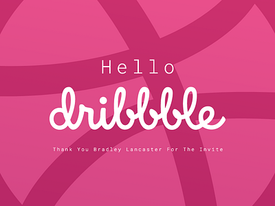Hello Dribbble debut first hello invite shot