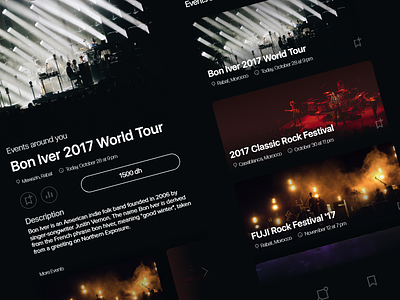 Events app - Discover Events adobe xd design events freebie interaction design ios mobile music ui user interface ux web