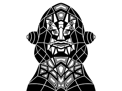 BETA blackandwhite design graphic head illustration minimal symmetry tattoo tattoo art vector