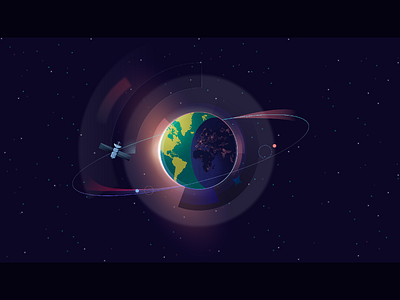 earth space animation illustration infograhic pixiebug