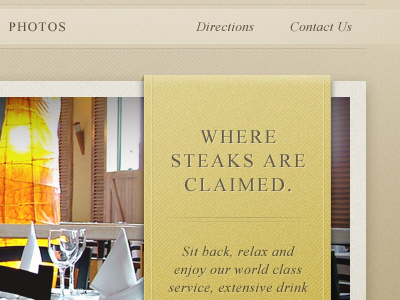Slider Caption brown design gold restaurant texture web