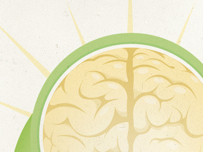 Brain Power brain icon illustration logo soft