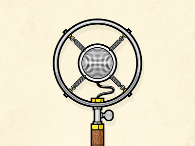 On the Air icon illustration mic retro