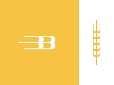 Barley B barley icon logo mark monogram