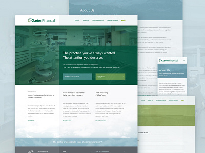 Clarion Financial homepage web design website