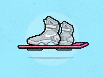 2015 bttf hoverboard icon illustration nike self tying laces