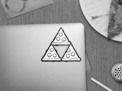 Pieforce Sticker nintendo pepperoni pie pieforce pizza slice triforce zelda