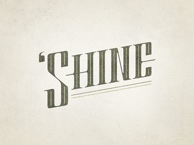 Shine inline lettering logo shine type