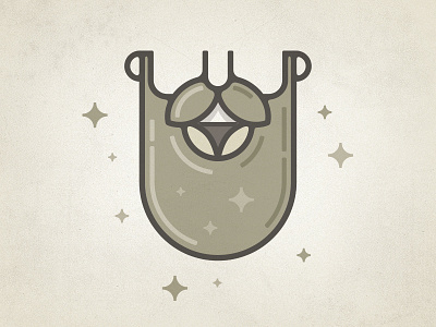 Shine Guy Filled beard icon illustration shine sparkle