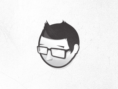 My Head big ass nose face glasses grayscale head icon illustration