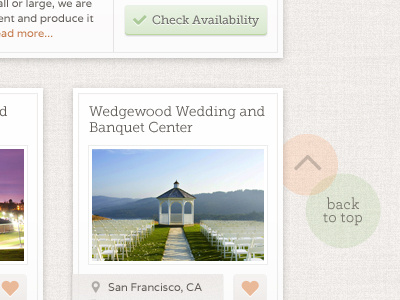 Back to Top design directory listings museo slab pastel varela web weddings