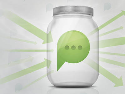 Jarring chat collect graphic hero illustration jar speech speech bubble web design