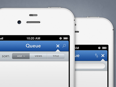 Sorting Options app avenir ios iphone mobile navigation tabbed ui