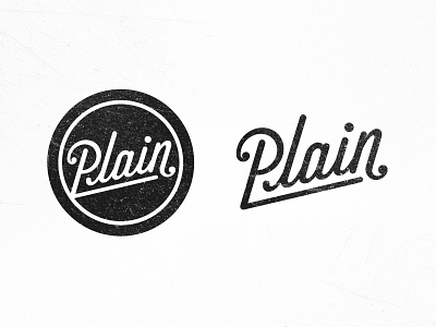 Plain Script logo logo design lost type mark plain wisdom script