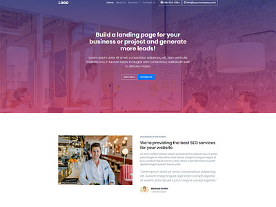 Free bootstrap landing page design for your awesome business bootstrap template bootstraplily free bootstrap template free download free landing page free website free website template