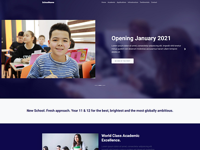 Download free responsive school website template