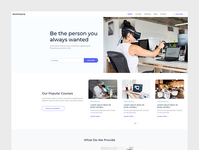 Free online learning website template made with bootstrap bootstrap template bootstraplily free bootstrap template free download free html template free landing page free template free website free website template freebie