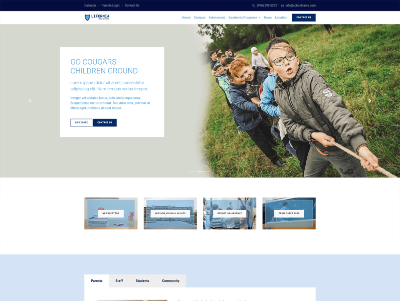 free-bootstrap-school-template-by-bootstraplily-on-dribbble