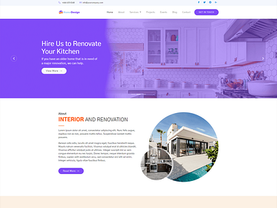 Free interior design website template