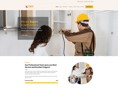 Free pest control website template