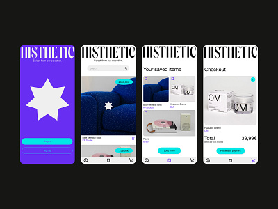 Histhetic — mobile app app design figma graphic design iphone login mobile screens typography ui ux