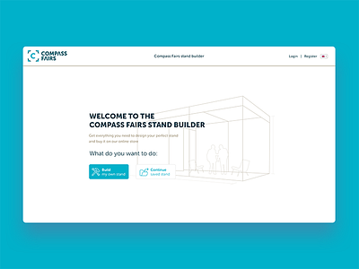 Compass Fairs Stand Builder 3d 3d modeling build builder e commerce e commerce design stand ui design ux design web design