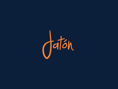 Jatón logo logo design logotype script script font stationery