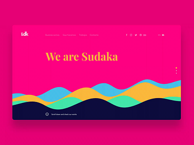 Sudaka wesite animation colores colorfull colours design motiongraphics saturated saturation sitio web tipografia type typography ui ui design ux design web web design website design