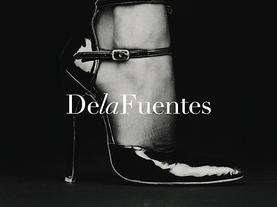 DelaFuentes black black and white brand branding design didot heels logo logo design logotype shoe type typography