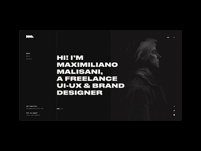 My own website black black and white designer designer portfolio portfolio ui user experience user interface user interface design ux web web design