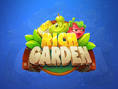Rich Garden | Slot, game logo, design