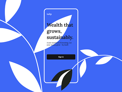 Tulip - Wealth management app app design fintech product design ux