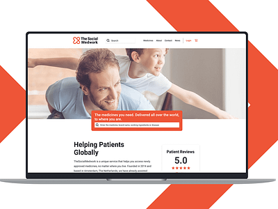 Homepage Medwork branding design ecommerce ui ux web