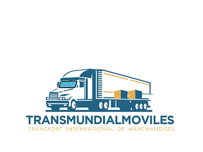 Logistics transport trucking rental logo design