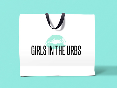 Girls In The Urbs Branding aqua bag blowkiss fashion girls kiss lipstick logo mockup shoppingbag urban