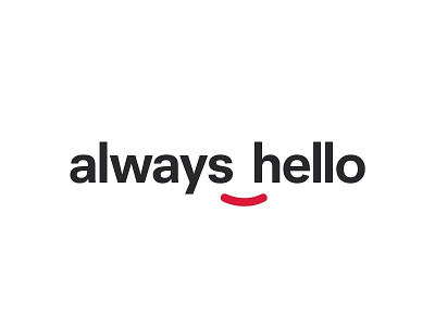 Always Hello Logo always emoji greet hello hi laugh logo smile smiley start up