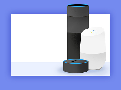 Smart Home Devices 🔈Illustrations for Speaky.ai ai alexa amazon artificial intelligence devices gadgets google home illustration kuilder speak timo voice