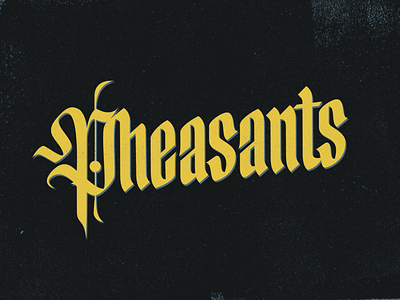 Pheasants | Independent Film Art blackletter film movie poster