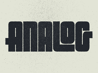 Analog Logotype 70s analog chunky cosmic logotype type