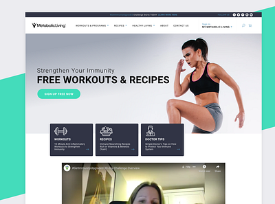 Metabolic Living Home Page Demo art direction design redesign ui design web design website