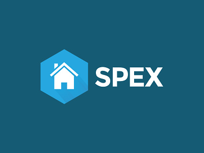 Spex Logo design house logo long shadow